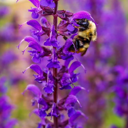 Bee On Flowers
