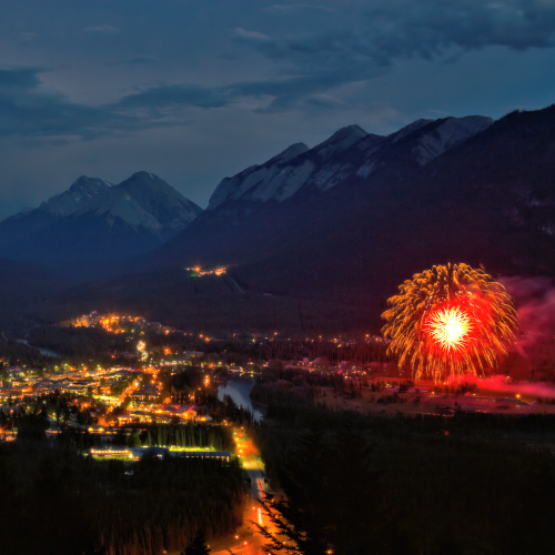 Banff Fireworks - Canada Day