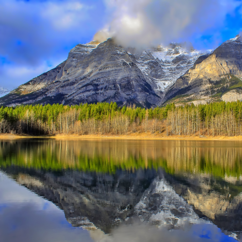 Mountains Surrounding A Lake