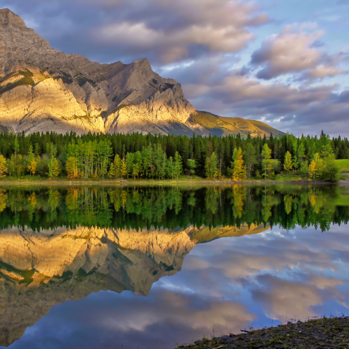 Vibrant Mountain Lake Reflections