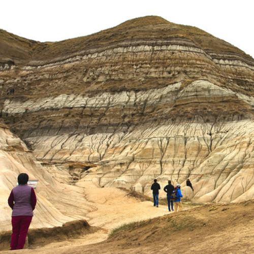Hiking in a badlands