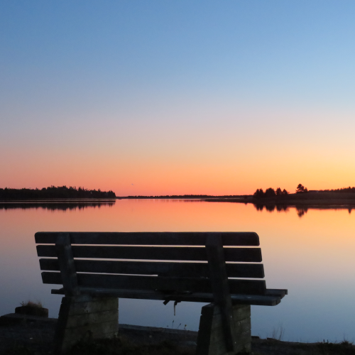 Beautiful sunset night at the Atlantic View Trail