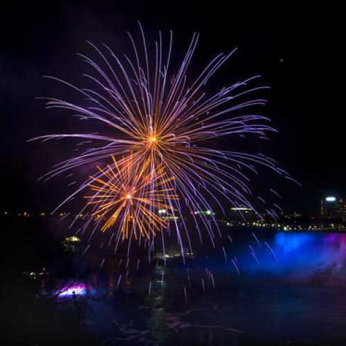 Firework in Niagara Falls
