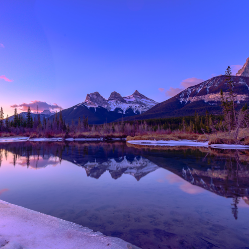 sunrise at the Three Sisters