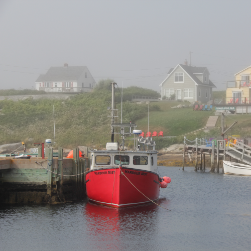 Morning fog town