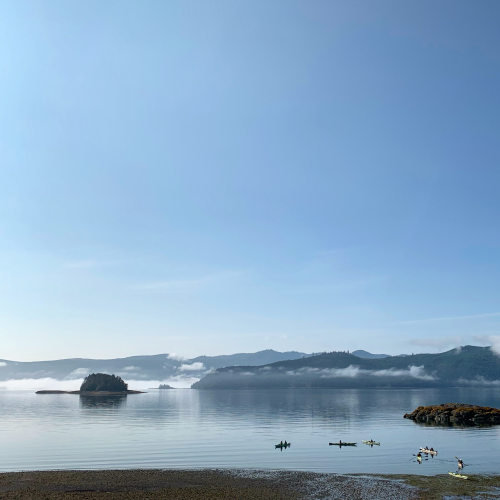 Kayaking off Haida Gwaii