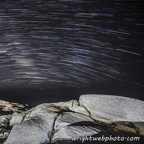 Stars Above the Rocks at Peggys Cove