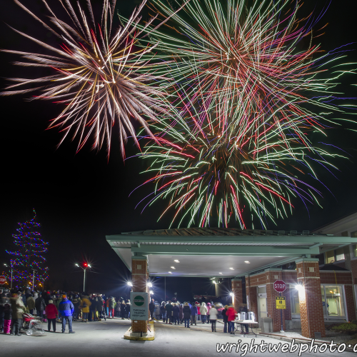 Fireworks Over Uxbridge Cottage Hospital. Uxbridge ON