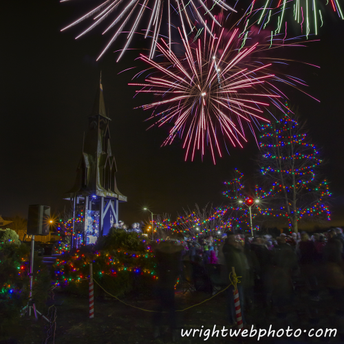 Fireworks Over Uxbridge Cottage Hospital. Uxbridge ON