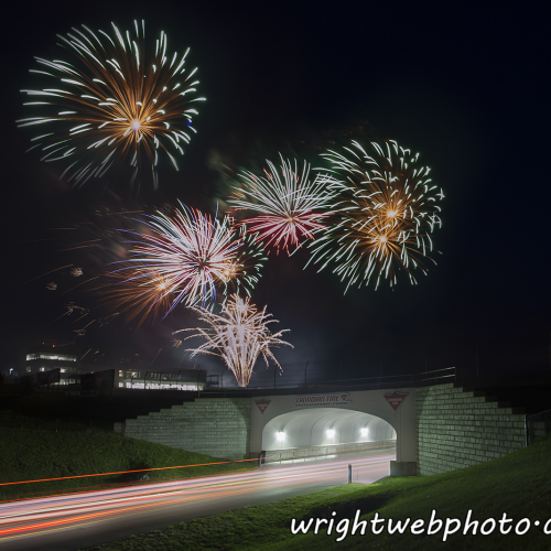 Fireworks Over Canadian Motorsport Tire Park. Bowmanville ON