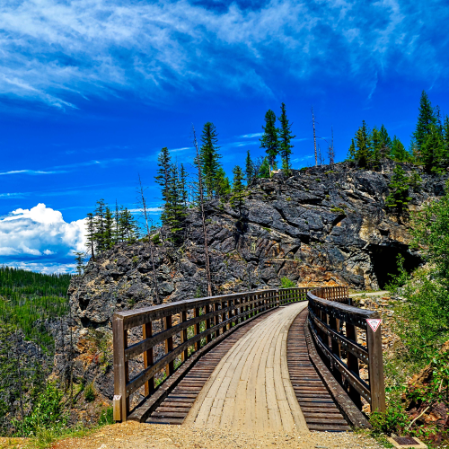 Myra Canyon Trestle and tunnel