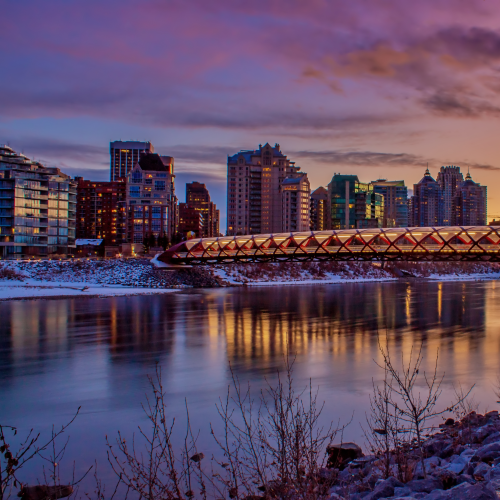 Sunset Over Peace Bridge