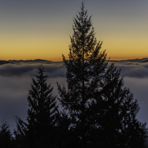 Sunset on the clouds