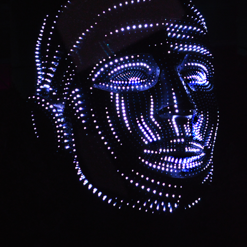 "Talking Head" light sculpture