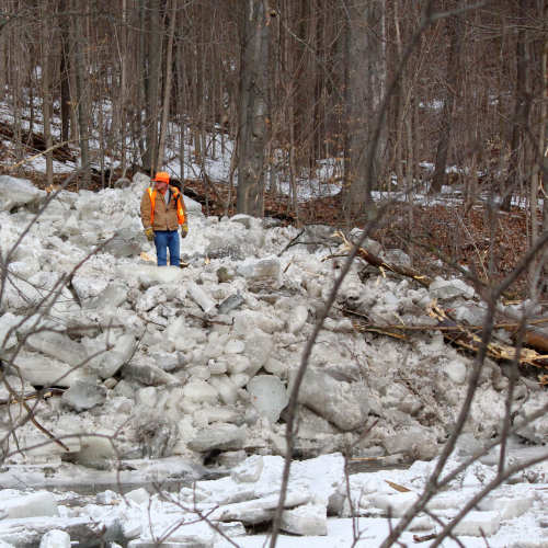 Assessing the cleanup after major flooding along the Humber River, downtown Bolton on March 17/2019 