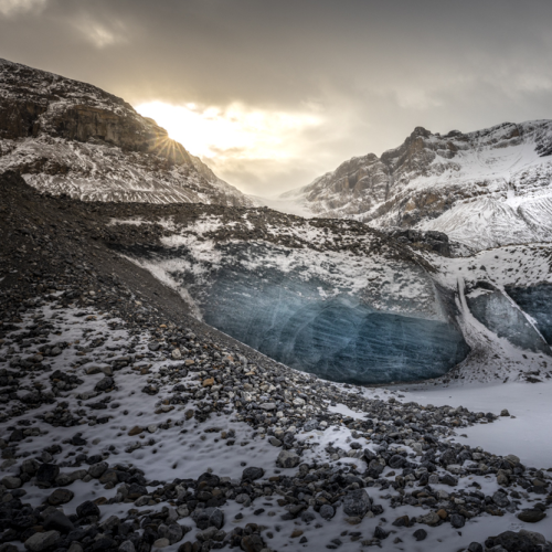 Sunset in Saskatchewan glacier