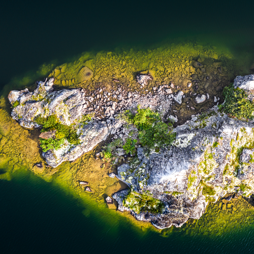 Bird's Eye View of an Island