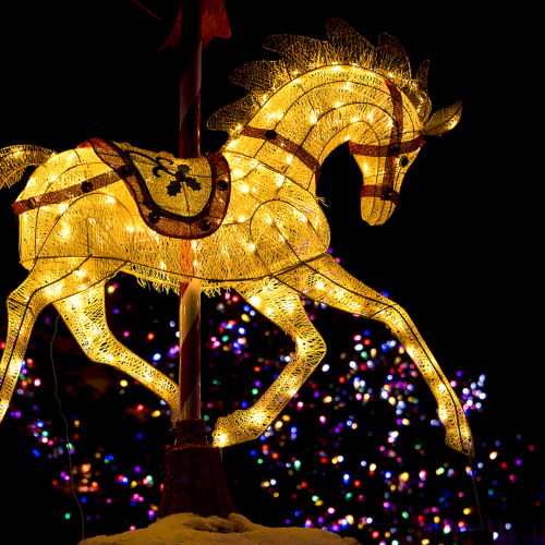 This is one of the Christmas Lights scene at Upper canada Village "Alight at Nigt Event