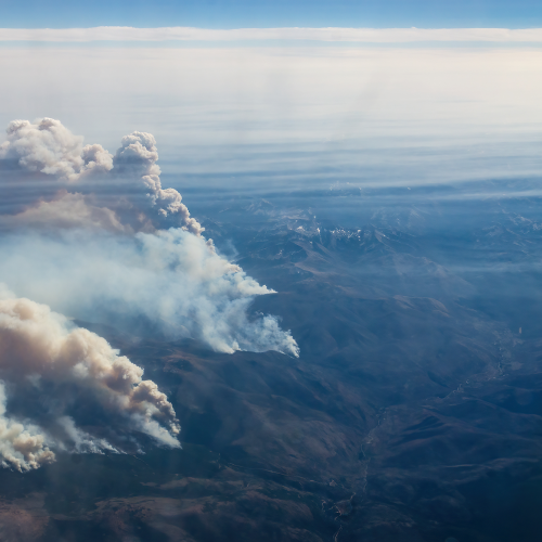 Aerial View Of Wildfires