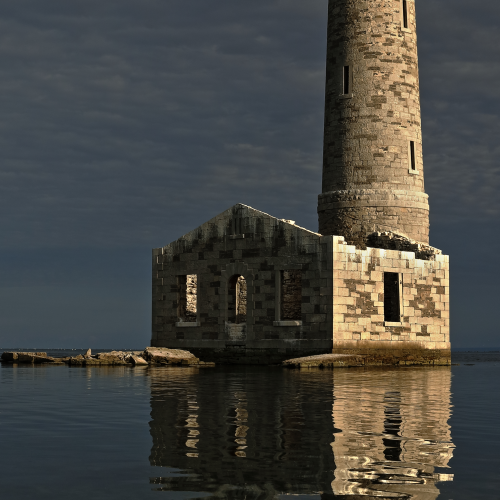 Two faces of a lighthouse