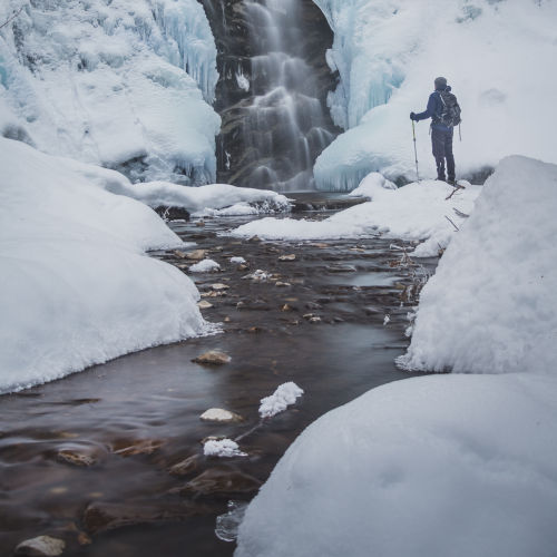 Icy waterfall