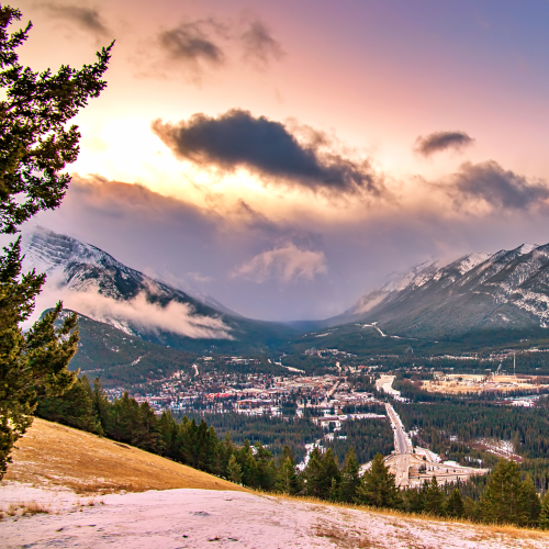 Sunrise Over The Banff Mountains