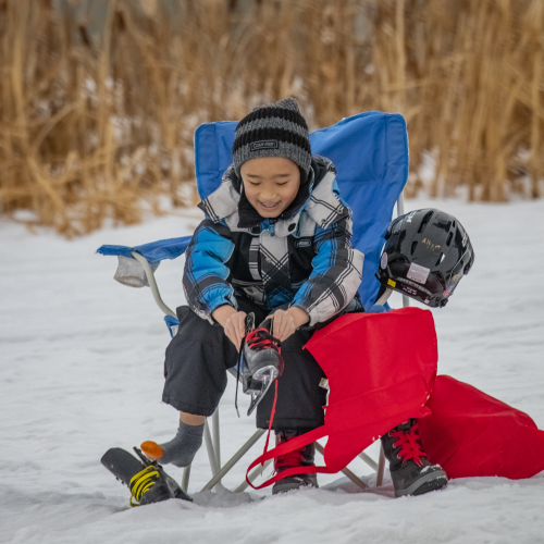 Strapping on the Skates