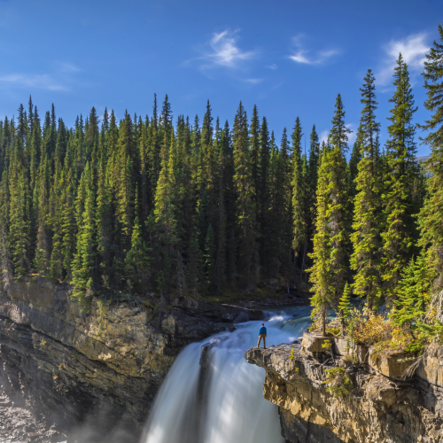 Autumn at Snake Indian Falls, Jasper National Park