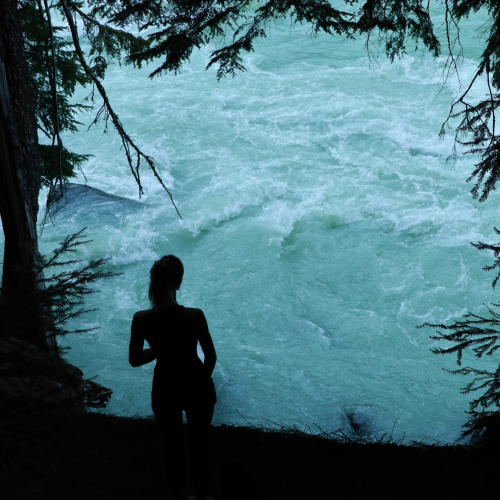 Silhouette at Nairn Falls, Pemberton