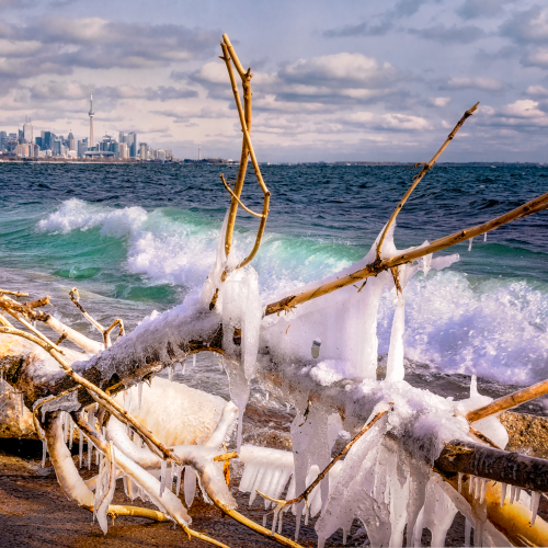 Framed in ice