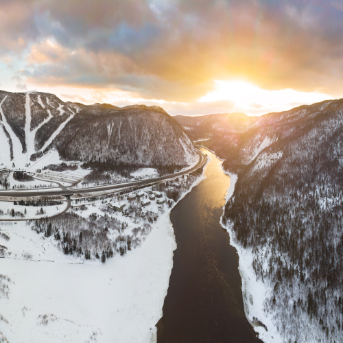 Crisp winter sunset in the Humber Valley, NL
