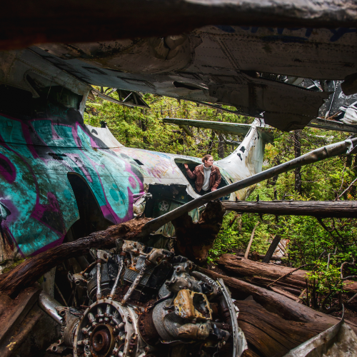 A Plane left behind
