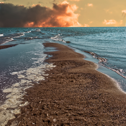 Narrowest peninsula in the Great lakes - Lake Erie, Point Pelee National Park, ON
